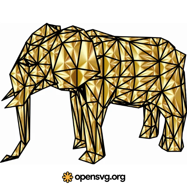 Golden Elephant Animal Decorative
