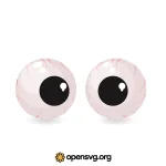 Eyeballs Cartoon Character Svg vector