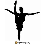 Female Ballet Silhouette Character Svg vector