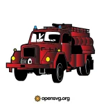Firefighter Truck Transport Svg vector