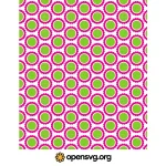 Circle Flower Seamless Pattern Background Svg vector