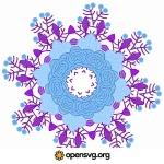 Snowflake Flower Shape Svg vector