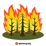 Forest Fire Svg vector