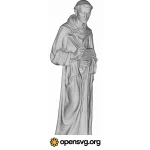Francesco Assisi 3d Statue Svg vector