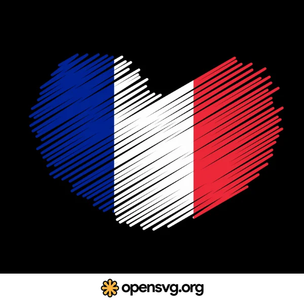 French Heart Flag