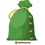 Green Bag, Treasure Bag, Toy Bag Svg vector