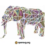 Geometric Elephant Svg vector
