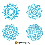 Snowflake Geometric Shape Svg vector