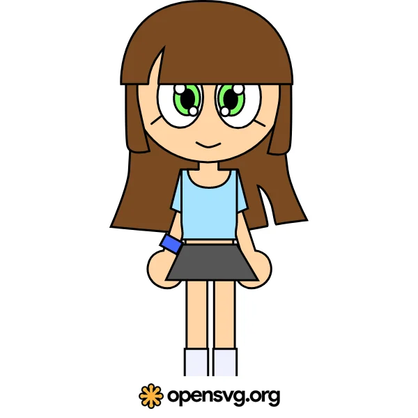 Chibi Girl Cartoon Character