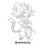 Anime Goku Saiyen Dragon Ball Character Svg vector
