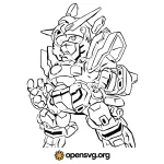 Chibi Robot Gundam Svg vector