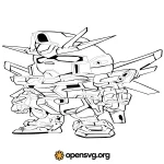 Gravure Gundam Robot Svg vector