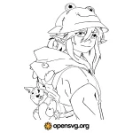Anime Legend Zelda Character Svg vector