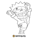 Naruto Happy Face Character Svg vector