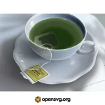 Green Tea Cup Drink Equipment Svg vector