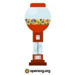 Vending Machine With Gumball Svg vector