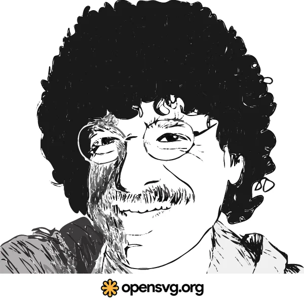 Man With Glasses With Curly Hair
