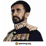 Haile Selassie Emperor Of Ethiopia Character Svg vector