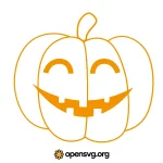 Halloween Pumpkin Smile Face Svg vector