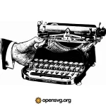 Vantage Typewriter Illustration Svg vector