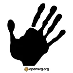 Handprint, Silhouette Hand Svg vector