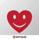 Smile Heart Icon Svg vector