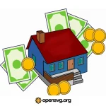 House Mortgage Icon Architecture Building Svg vector