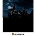 Harry Potter Hogwarts Castle, Warner Bros Film Svg vector
