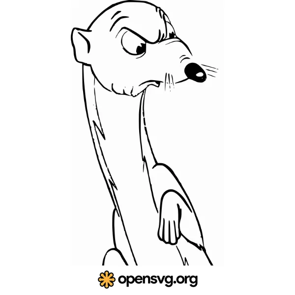Insulted Weasel Cartoon Animal