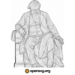 Johannes Brahms Statue, Famous Character Svg vector