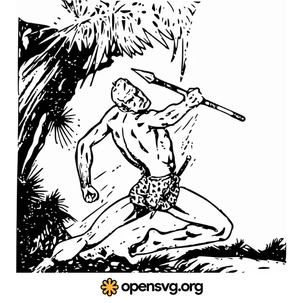 Tarzan Jungle Man With A Spear