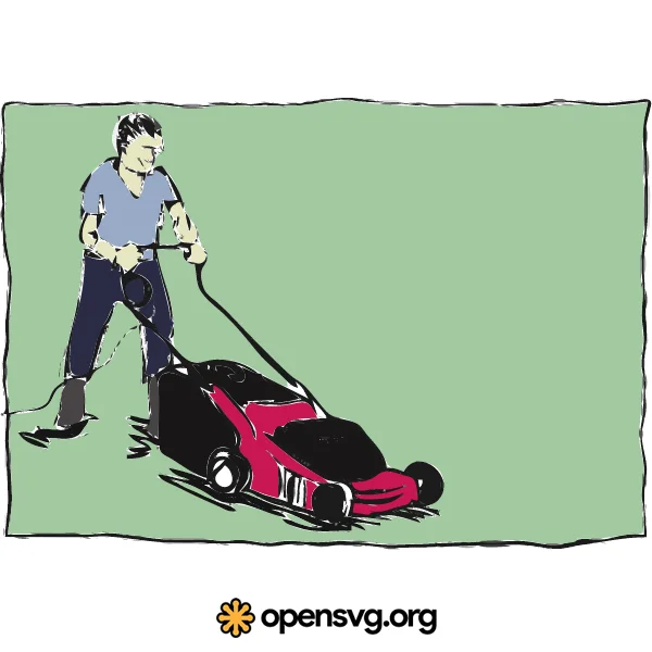 Lawn Mower With Man