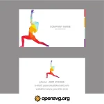 Yoga Class Business Card Template Svg vector