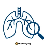 Lung Icon, Outlined Icon Svg vector