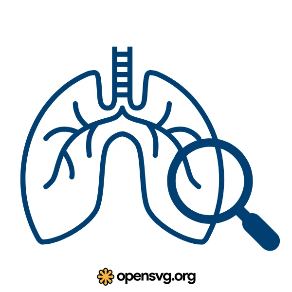 Lung Icon, Outlined Icon