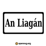 Legan Village Sign Board Svg vector