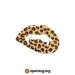 Girl Lip Leopard Texture Svg vector