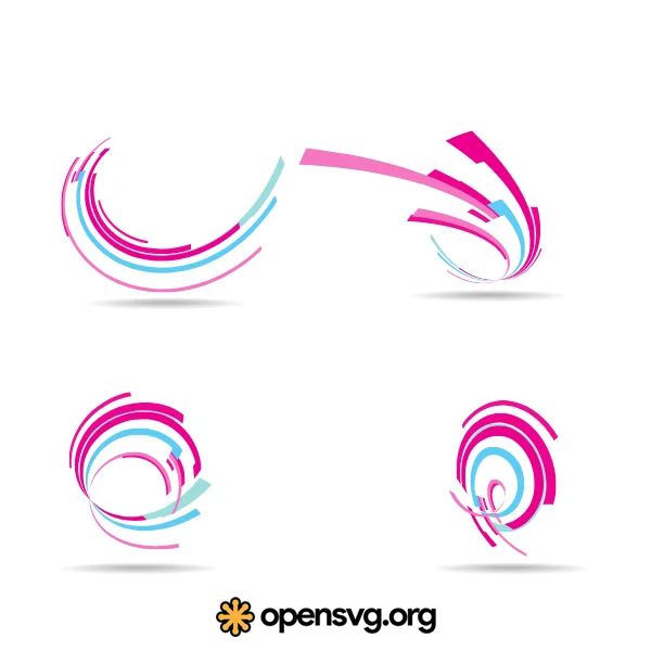 Circle Curved Shape Logo Design