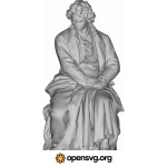 Beethoven 3d Statue, Famous Human Svg vector