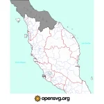 Malaysia Map Svg vector