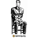 Man Held On Chair Svg vector