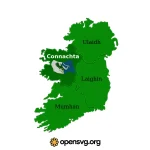 Connacht Ireland Map Svg vector