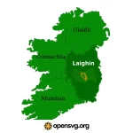 Ireland Leinster Map Svg vector