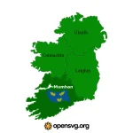 Munster Ireland Map Svg vector