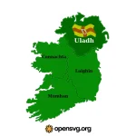 Ireland Ulster Map Svg vector