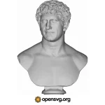 Marcus Antonius Statue Bust, Famous Character Svg vector