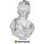 Marie Antoinette Ancient 3d Statue Svg vector
