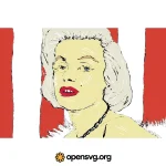 Marilyn Monroe Portrait Svg vector