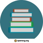 Book Stack Icon Svg vector