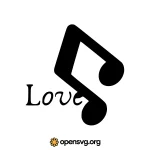 Music Love Symbol Svg vector